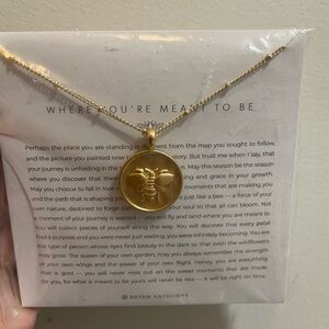 Gold Bee Pendant Necklace